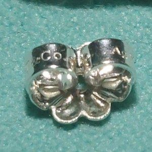 ❤️NEW AUTHENTIC Tiffany & Co. 925 Silver Earnuts Earring. 1 Backs only ❤️